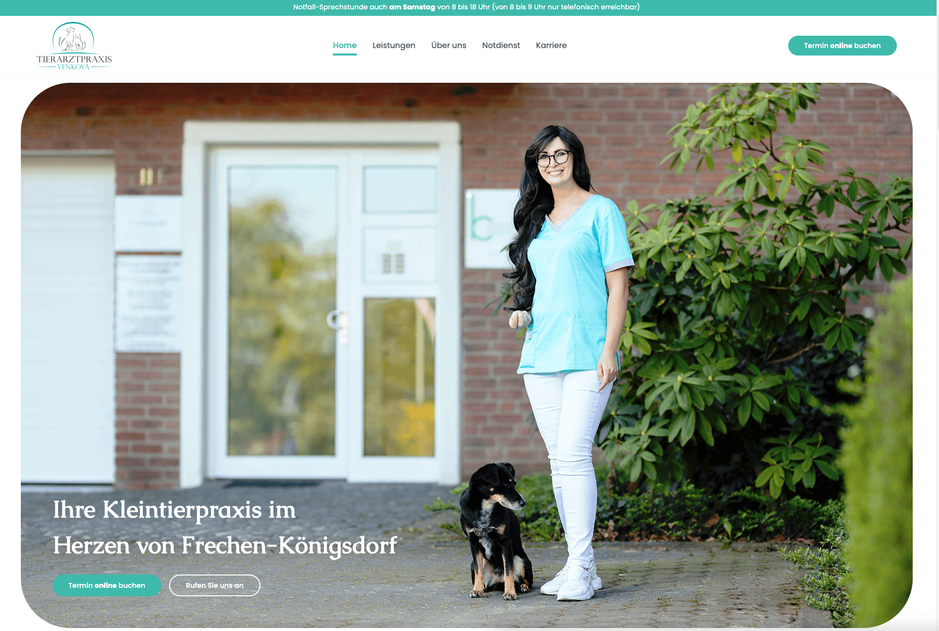 Website-Beispiel: Tierarztpraxis Venkova