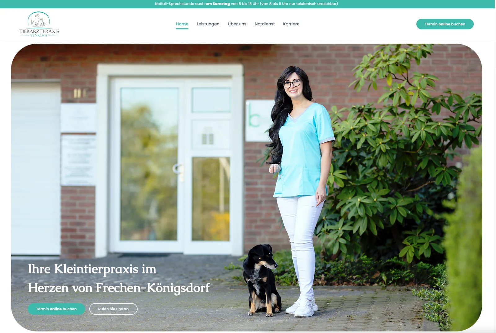 Website-Beispiel: Tierarztpraxis Venkova